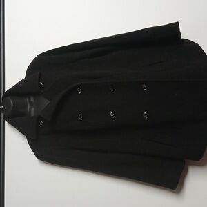 Croft and Barrow Women Black Double Breasted Size 1X Winter Coat GUC